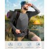 imageRoadbox Mens UPF 50 UV Sun Protection Shirts Outdoor Long Sleeve SPF Rash Guard for Fishing Hiking Swimming RunningDark Gray