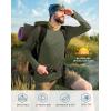 imageRoadbox Mens UPF 50 UV Sun Protection Shirts Outdoor Long Sleeve SPF Rash Guard for Fishing Hiking Swimming RunningDark Green