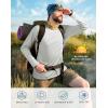 imageRoadbox Mens UPF 50 UV Sun Protection Shirts Outdoor Long Sleeve SPF Rash Guard for Fishing Hiking Swimming RunningGrey