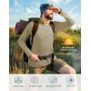 imageRoadbox Mens UPF 50 UV Sun Protection Shirts Outdoor Long Sleeve SPF Rash Guard for Fishing Hiking Swimming RunningKhaki