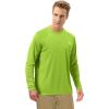 imageRoadbox Mens UPF 50 UV Sun Protection Shirts Outdoor Long Sleeve SPF Rash Guard for Fishing Hiking Swimming RunningLime Green