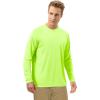 imageRoadbox Mens UPF 50 UV Sun Protection Shirts Outdoor Long Sleeve SPF Rash Guard for Fishing Hiking Swimming RunningNeon Green