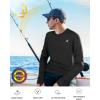 imageRoadbox Mens UPF 50 UV Sun Protection Shirts SPF Long Sleeve Lightweight Water Swim Rash Guard for Fishing Running HikingBlack