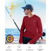 imageRoadbox Mens UPF 50 UV Sun Protection Shirts SPF Long Sleeve Lightweight Water Swim Rash Guard for Fishing Running HikingCrimson