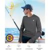 imageRoadbox Mens UPF 50 UV Sun Protection Shirts SPF Long Sleeve Lightweight Water Swim Rash Guard for Fishing Running HikingDark Gray