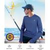 imageRoadbox Mens UPF 50 UV Sun Protection Shirts SPF Long Sleeve Lightweight Water Swim Rash Guard for Fishing Running HikingDeep Sea Blue