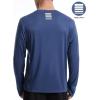 imageRoadbox Mens UPF 50 UV Sun Protection Shirts SPF Long Sleeve Lightweight Water Swim Rash Guard for Fishing Running HikingDeep Sea Blue