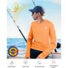 imageRoadbox Mens UPF 50 UV Sun Protection Shirts SPF Long Sleeve Lightweight Water Swim Rash Guard for Fishing Running HikingElectric Orange