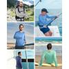 imageRoadbox Mens UPF 50 UV Sun Protection Shirts SPF Long Sleeve Lightweight Water Swim Rash Guard for Fishing Running HikingElectric Orange
