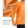 imageRoadbox Mens UPF 50 UV Sun Protection Shirts SPF Long Sleeve Lightweight Water Swim Rash Guard for Fishing Running HikingElectric Orange