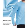imageRoadbox Mens UPF 50 UV Sun Protection Shirts SPF Long Sleeve Lightweight Water Swim Rash Guard for Fishing Running HikingLight Blue