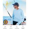 imageRoadbox Mens UPF 50 UV Sun Protection Shirts SPF Long Sleeve Lightweight Water Swim Rash Guard for Fishing Running HikingLight Blue
