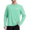 imageRoadbox Mens UPF 50 UV Sun Protection Shirts SPF Long Sleeve Lightweight Water Swim Rash Guard for Fishing Running HikingSeaweed Green