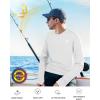 imageRoadbox Mens UPF 50 UV Sun Protection Shirts SPF Long Sleeve Lightweight Water Swim Rash Guard for Fishing Running HikingWhite