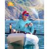 imageRoadbox UPF 50 Fishing Shirts for Men Long Sleeve SPF UV Sun Protection Hoodie with Thumb Holes Swim Running Rash GuardLight Blue