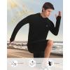imageRoadbox UPF 50 Fishing Shirts for Men Long Sleeve UV Protection Sun Hoodie Swim Rash Guard for Hiking Running WorkoutBlack