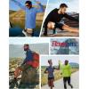 imageRoadbox UPF 50 Fishing Shirts for Men Long Sleeve UV Protection Sun Hoodie Swim Rash Guard for Hiking Running WorkoutBlack