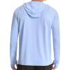 imageRoadbox UPF 50 Fishing Shirts for Men Long Sleeve UV Protection Sun Hoodie Swim Rash Guard for Hiking Running WorkoutBlue