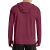 imageRoadbox UPF 50 Fishing Shirts for Men Long Sleeve UV Protection Sun Hoodie Swim Rash Guard for Hiking Running WorkoutDark Red