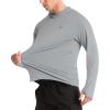 imageRoadbox UPF 50 Fishing Shirts for Men Long Sleeve UV Protection Sun Hoodie Swim Rash Guard for Hiking Running WorkoutLight Gray
