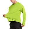 imageRoadbox UPF 50 Fishing Shirts for Men Long Sleeve UV Protection Sun Hoodie Swim Rash Guard for Hiking Running WorkoutLime Green