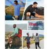 imageRoadbox UPF 50 Fishing Shirts for Men Long Sleeve UV Protection Sun Hoodie Swim Rash Guard for Hiking Running WorkoutMint Green