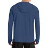 imageRoadbox UPF 50 Fishing Shirts for Men Long Sleeve UV Protection Sun Hoodie Swim Rash Guard for Hiking Running WorkoutNavy Blue