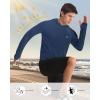 imageRoadbox UPF 50 Fishing Shirts for Men Long Sleeve UV Protection Sun Hoodie Swim Rash Guard for Hiking Running WorkoutNavy Blue