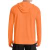 imageRoadbox UPF 50 Fishing Shirts for Men Long Sleeve UV Protection Sun Hoodie Swim Rash Guard for Hiking Running WorkoutOrange