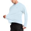 imageRoadbox UPF 50 Fishing Shirts for Men Long Sleeve UV Protection Sun Hoodie Swim Rash Guard for Hiking Running WorkoutSky Blue