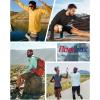 imageRoadbox UPF 50 Fishing Shirts for Men Long Sleeve UV Protection Sun Hoodie Swim Rash Guard for Hiking Running WorkoutSky Blue