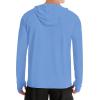 imageRoadbox UPF 50 Fishing Shirts for Men Long Sleeve UV Protection Sun Hoodie Swim Rash Guard for Hiking Running WorkoutUltramarine