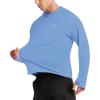 imageRoadbox UPF 50 Fishing Shirts for Men Long Sleeve UV Protection Sun Hoodie Swim Rash Guard for Hiking Running WorkoutUltramarine