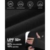 imageRoadbox UPF 50 Mens Swim Shirts Long Sleeve Sun Protection Fishing Rash Guard Quick Dry UV Hiking Shirt with ThumbholeBlack