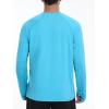 imageRoadbox UPF 50 Mens Swim Shirts Long Sleeve Sun Protection Fishing Rash Guard Quick Dry UV Hiking Shirt with ThumbholeBlue