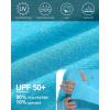 imageRoadbox UPF 50 Mens Swim Shirts Long Sleeve Sun Protection Fishing Rash Guard Quick Dry UV Hiking Shirt with ThumbholeBlue