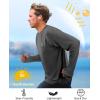 imageRoadbox UPF 50 Mens Swim Shirts Long Sleeve Sun Protection Fishing Rash Guard Quick Dry UV Hiking Shirt with ThumbholeDeep Gray