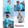 imageRoadbox UPF 50 Mens Swim Shirts Long Sleeve Sun Protection Fishing Rash Guard Quick Dry UV Hiking Shirt with ThumbholeDeep Gray