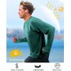 imageRoadbox UPF 50 Mens Swim Shirts Long Sleeve Sun Protection Fishing Rash Guard Quick Dry UV Hiking Shirt with ThumbholeEmerald Green
