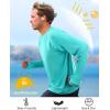 imageRoadbox UPF 50 Mens Swim Shirts Long Sleeve Sun Protection Fishing Rash Guard Quick Dry UV Hiking Shirt with ThumbholeGreen