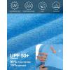 imageRoadbox UPF 50 Mens Swim Shirts Long Sleeve Sun Protection Fishing Rash Guard Quick Dry UV Hiking Shirt with ThumbholeLight Blue