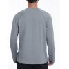imageRoadbox UPF 50 Mens Swim Shirts Long Sleeve Sun Protection Fishing Rash Guard Quick Dry UV Hiking Shirt with ThumbholeLight Gray