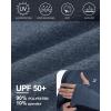 imageRoadbox UPF 50 Mens Swim Shirts Long Sleeve Sun Protection Fishing Rash Guard Quick Dry UV Hiking Shirt with ThumbholeNavy Blue