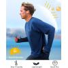 imageRoadbox UPF 50 Mens Swim Shirts Long Sleeve Sun Protection Fishing Rash Guard Quick Dry UV Hiking Shirt with ThumbholeRoyal Blue