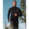imageRoadbox UPF 50 Running Shirts for Men  Long Sleeve Quick Dry 14 Zip Pullover for Fishing Outdoor Hiking Athletic WorkoutBlack