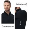imageRoadbox UPF 50 Running Shirts for Men  Long Sleeve Quick Dry 14 Zip Pullover for Fishing Outdoor Hiking Athletic WorkoutBlack
