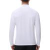 imageRoadbox UPF 50 Running Shirts for Men  Long Sleeve Quick Dry 14 Zip Pullover for Fishing Outdoor Hiking Athletic WorkoutWhite
