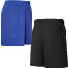 imageRoadbox Workout Shorts for Men Athletic Gym Running Basketball Quick Dry Short 7 Inch with Pockets for Fitness Sports 2 PackBlacksea Blue