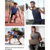 imageRoadbox Workout Sleeveless Shirts for Men Athletic Gym Basketball Quick Dry Muscle Tank TopsBlack