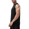 imageRoadbox Workout Sleeveless Shirts for Men Athletic Gym Basketball Quick Dry Muscle Tank TopsBlack